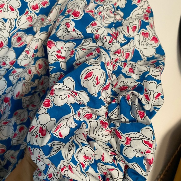 Wrap floral dress with shaggy sleeves:) - Picture 3 of 4